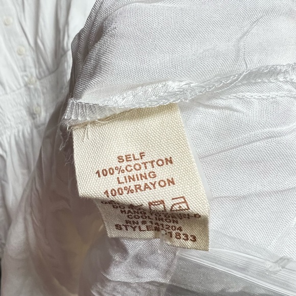 🆕Ruffle Mini Dress Button Down Smocking Waist Feminine - Picture 8 of 8